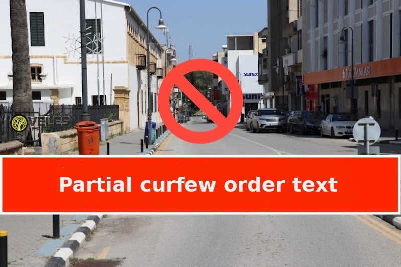 Partial Curfew Order in Northern Cyprus
