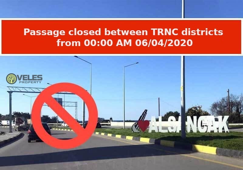Passage closed between TRNC districts from 00:00 AM 06/04/2020