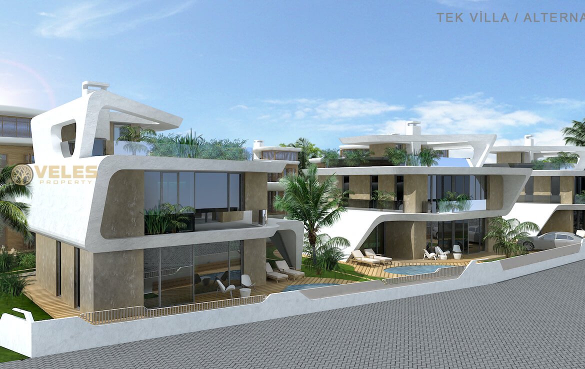 Buy property in Northern Cyprus, SV-411 Four bedroom villa in a complex in Lapta, Veles