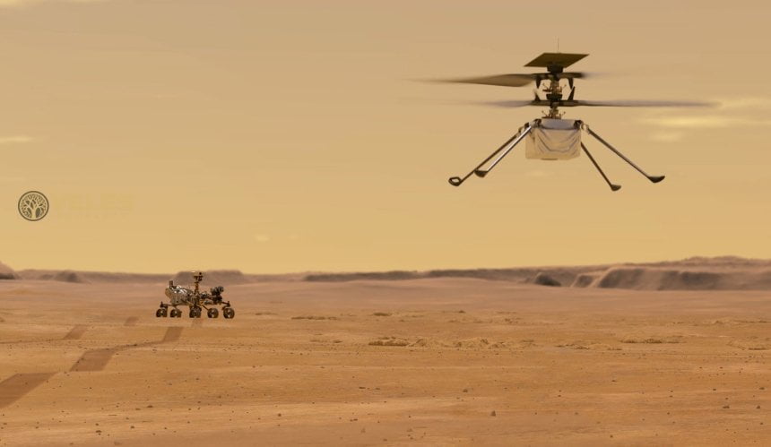 NASA UNMANNED HELICOPTER ON MARS