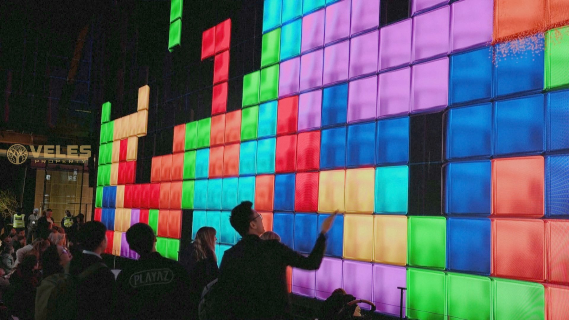 Giant Tetris in the center of London